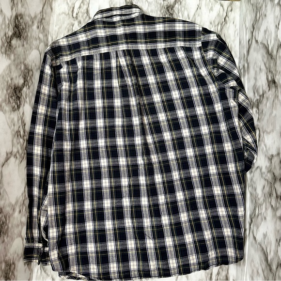 LL Bean Mens Sz XL Blue Tartan Plaid Flannel Button Up Shirt Lumberjack Maine - Picture 5 of 12